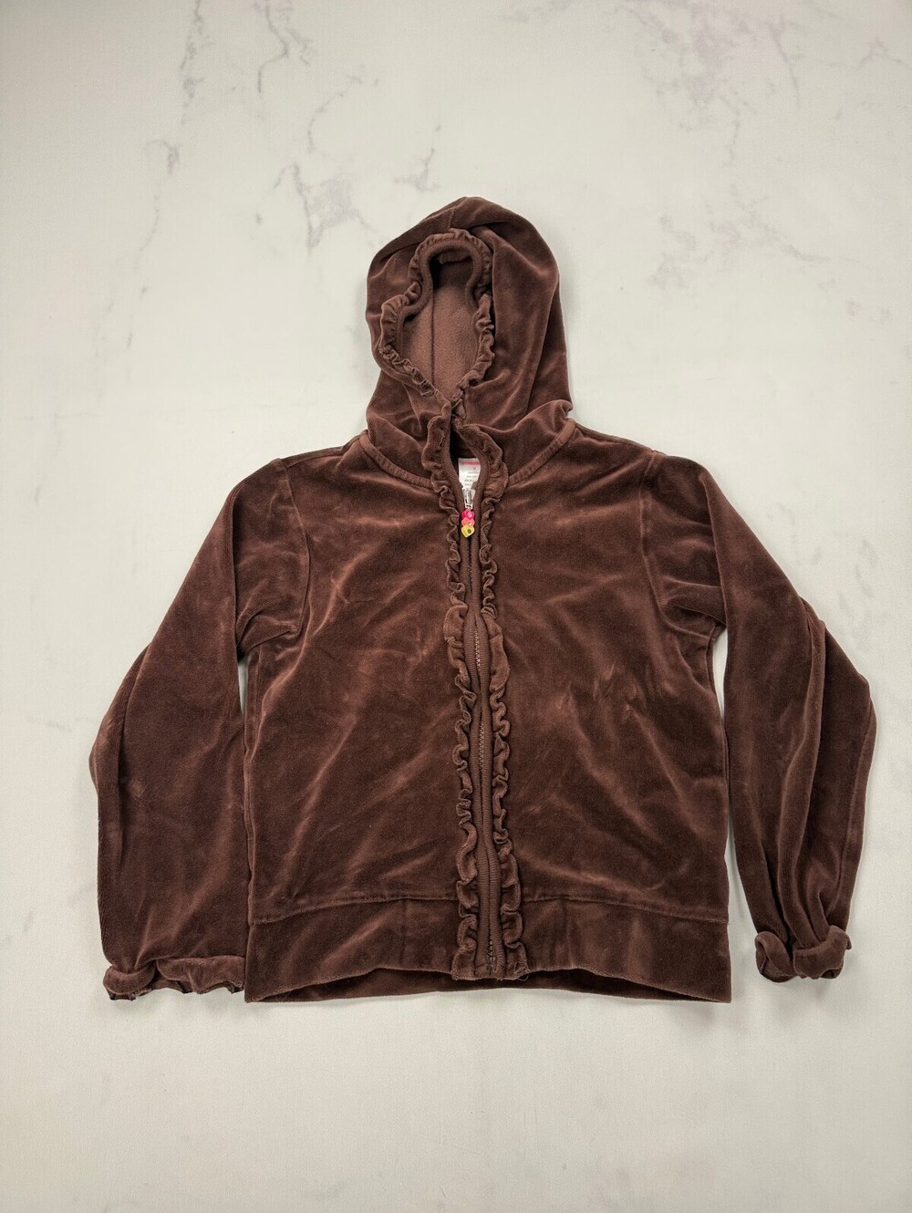 Gymboree Hoodie Brown 2000s VTG Cozy Statement Style - Girls 9